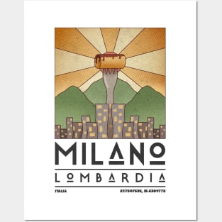 Milan Italy Retro Travel Posters and Art
